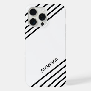Modern Eligant Retro Line Monogram iPhone 15 Pro Max Case