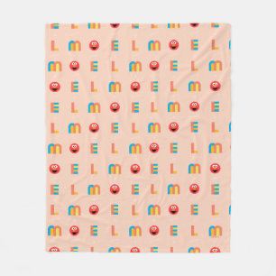 Modern Elmo Pattern Fleece Blanket