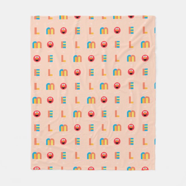 Modern Elmo Pattern Fleece Blanket (Front)