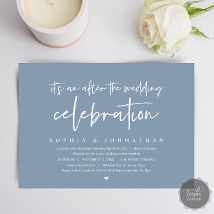 Modern Elopement, After the wedding celebration Invitation