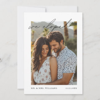 Modern Eloping Announcement | "We Eloped"