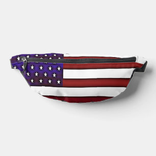 Modern Embossed American Flag Bum Bags