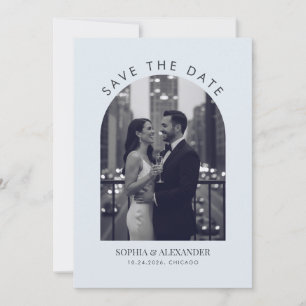 Modern Emerald Arch Photo Frame Holiday Card