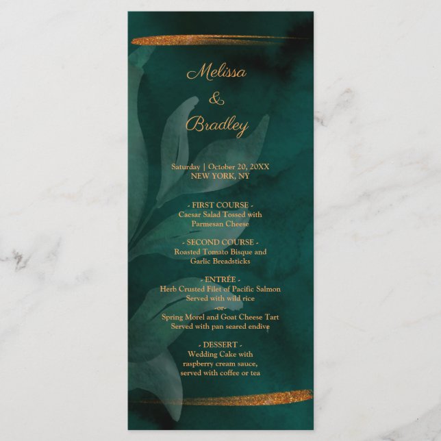 modern emerald green and leaves program programme (Front)