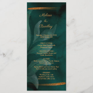 modern emerald green and leaves program programme