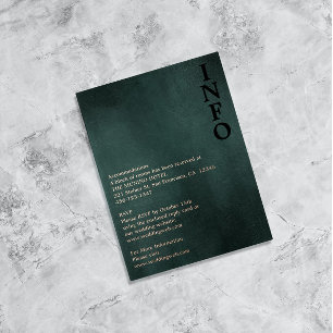 Modern Emerald Green Black Elegant Enclosure Foil Holiday Postcard