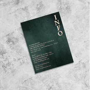 Modern Emerald Green Black Elegant Enclosure Foil Holiday Postcard