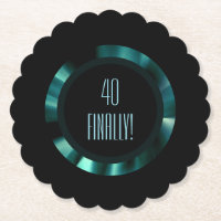 Modern Emerald Green Floral – Black Accents Paper