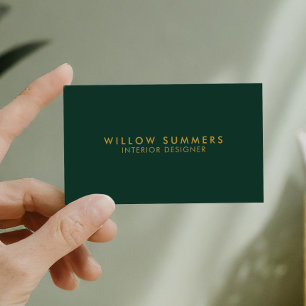 Modern Emerald Green Minimal Professional Business Card