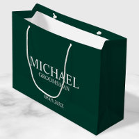 Modern Emerald Green Personalised Groomsman