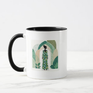 Modern Emerald Green Silhouette Coffee Mug