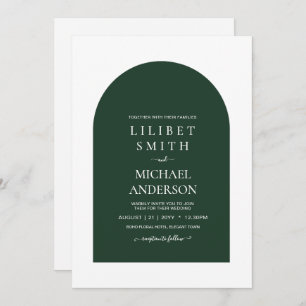 Modern Emerald Green Typography Wedding