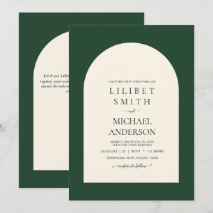 Modern Emerald Green Typography Wedding
