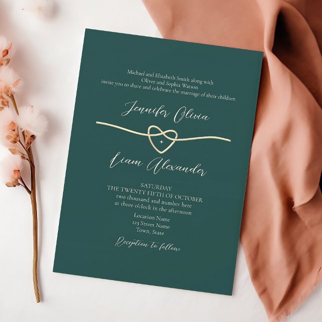 Modern Emerald Green Wedding Invitation (Creator Uploaded)