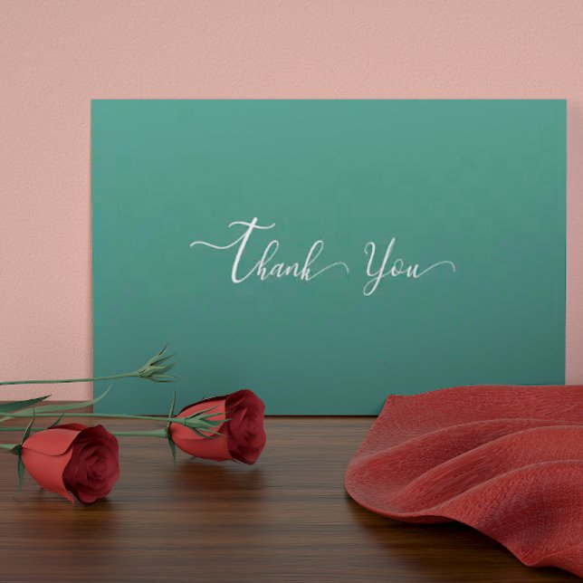 Modern Emerald Green Wedding  Thank You Card (Creator Uploaded)