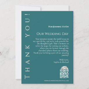 Modern Emerald Green-Wedding Thank You- Invitation