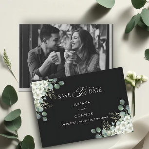 Modern Emerald Greenery Save The Date