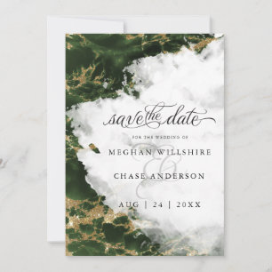 Modern Emerald Watercolor Geode  BarefootBride™