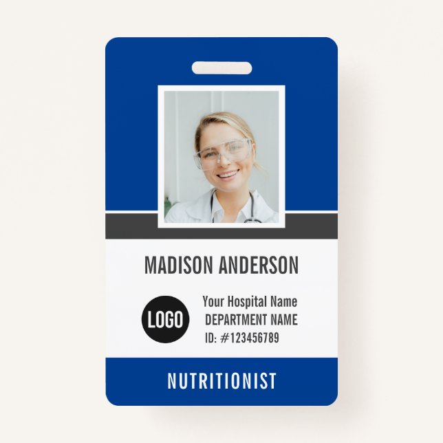 Modern Employee ID Name Photo Badge ID Badge (Front)
