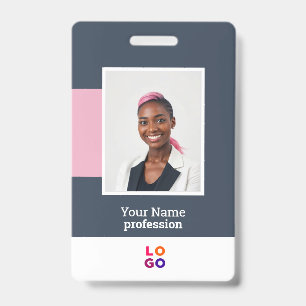 Modern Employee Logo, Photo, Qr Code, Name Badge ID Badge