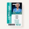 Modern Employee Photo, Bar Code, Logo ICU ID