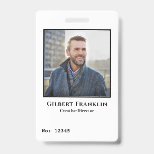 Modern Employee Photo ID Cards Custom Badge