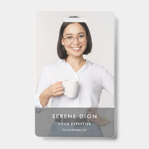Modern Employee Staff Company Name ID Badge