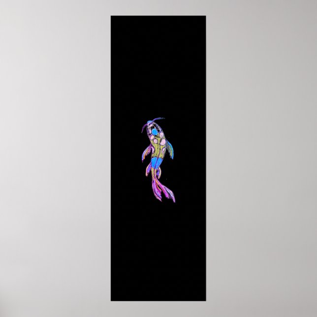 Modern Enchanting Koi Print: Illuminate Poster (Front)