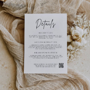 Modern Enclosure Card-The Details Wedding Invitation