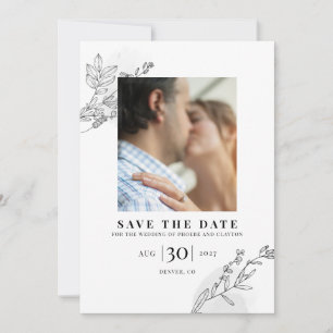 Modern Engagement Photo Save The Date