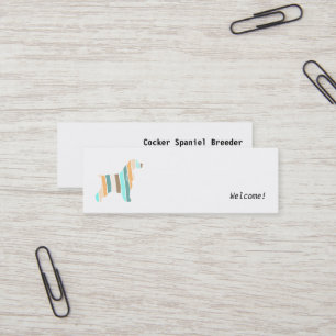Modern English Cocker Spaniel Mini Business Card