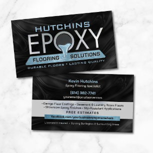 Modern Epoxy Flooring and Resin Coating Business Card