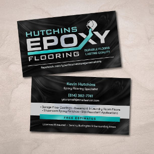 Modern Epoxy Flooring and Resin Coating Business Card