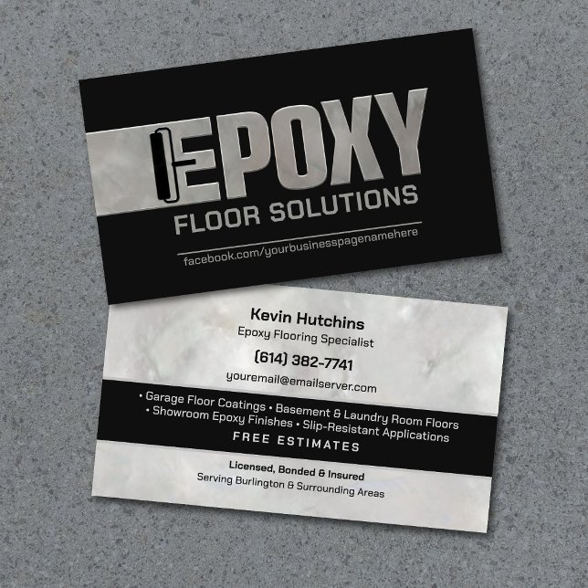 Modern Epoxy Flooring Specialist Business Card (Creator Uploaded)