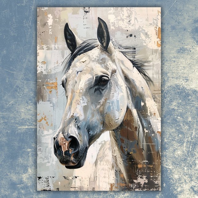 Modern Equestrian – Abstract Grey Horse Design Poster (Modern Equestrian – Abstract Grey Horse Design Poster)