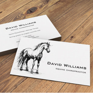 Modern Equine Chiropractor Physiotherapist  Business Card