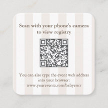 Modern Espresso Martini Bridal Shower QR Code RSVP