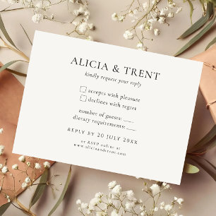 Modern Estate RSVP Card   Minimalist Elegant