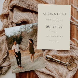 Modern Estate Wedding Invitation Elegant Minimal