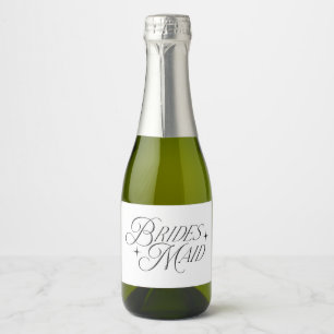 Modern Ethereal Bridesmaid Proposal Mini Champagne Sparkling Wine Label