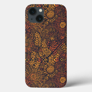 Modern Ethnic Batik-Inspired Pattern iPhone 13 Case
