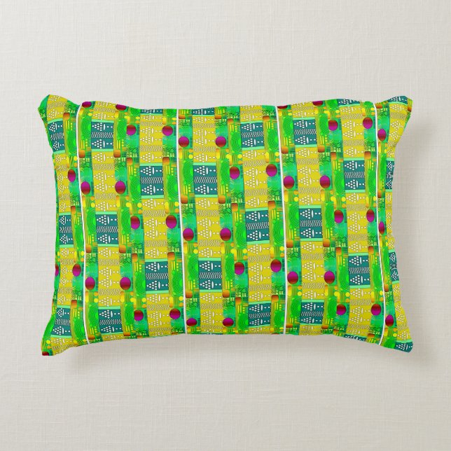 Modern Ethnic Geometric Decorative Cushion (Front)