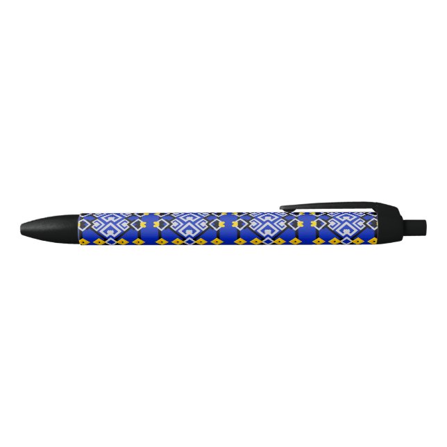 Modern ethnic geometric pattern black ink pen (Top)