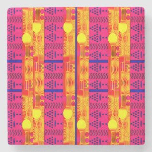 Modern Ethnic Geometric Stone Coaster