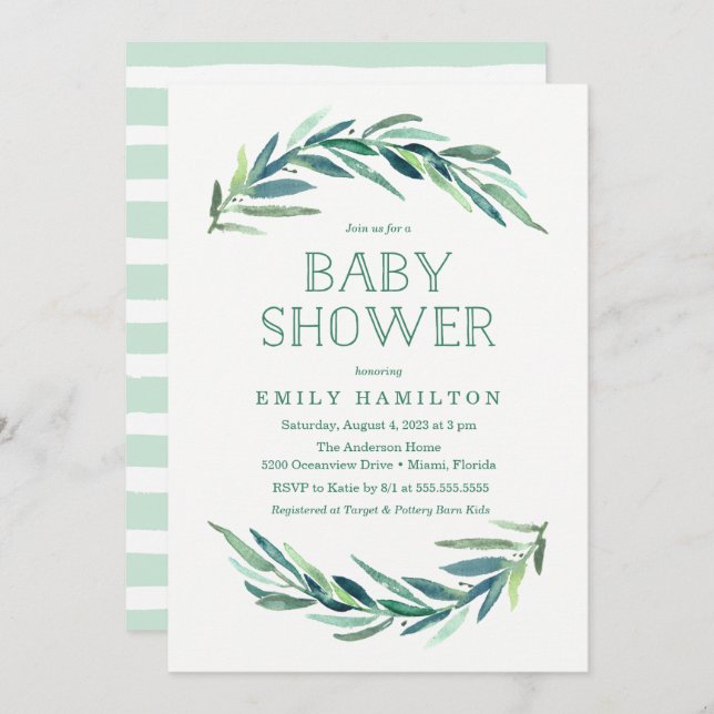 Modern Eucalyptus | Baby Shower Invitation (Front/Back)