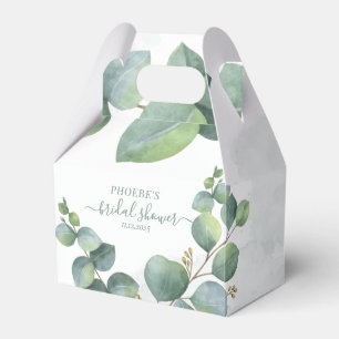 Modern Eucalyptus Floral Botanical Bridal Shower Favour Box