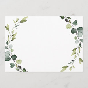 Modern Eucalyptus Foliage Geometric Frame Note Car Card