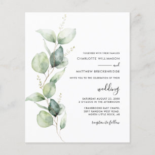 Modern Eucalyptus Greenery Wedding Invitation