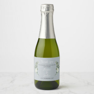 Modern Eucalyptus Mini Sparkling Wine Label