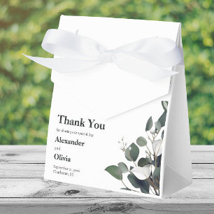 Modern Eucalyptus Wedding Favour Box